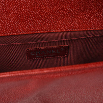 Chanel Caviar Quilted Medium Boy Flap Red 8 of 14