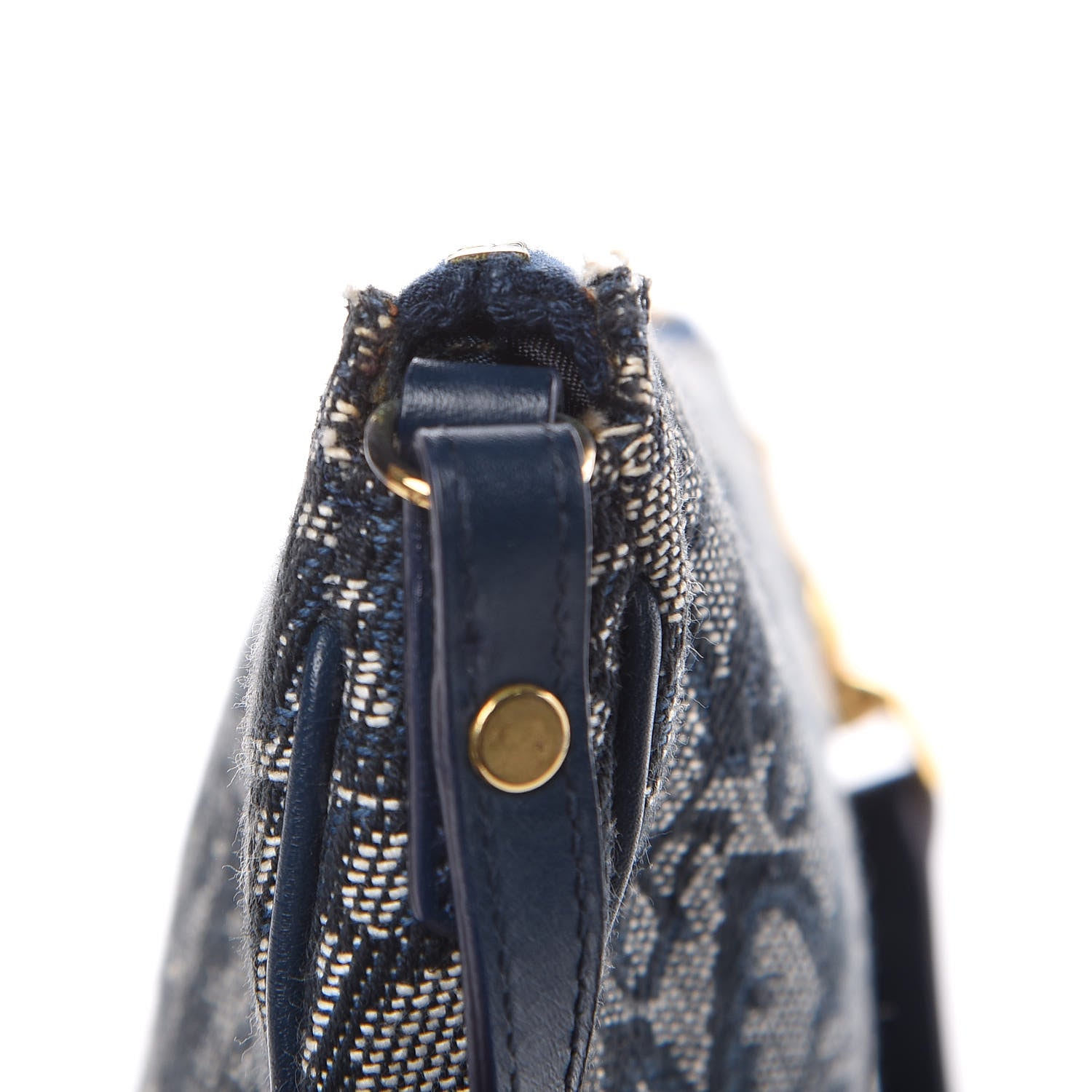 Christian Dior Monogram Mini Saddle Pochette Navy 9 of 10