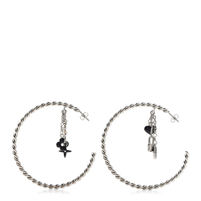 Louis Vuitton Sweet Monogram Creole Hoop Earrings Silver 1 of 6