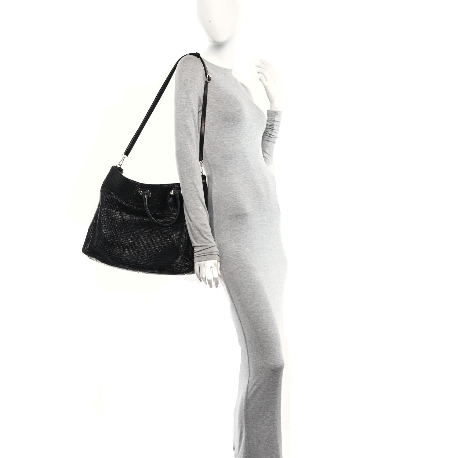Fendi Raffia Twins Tote Black 2 of 10