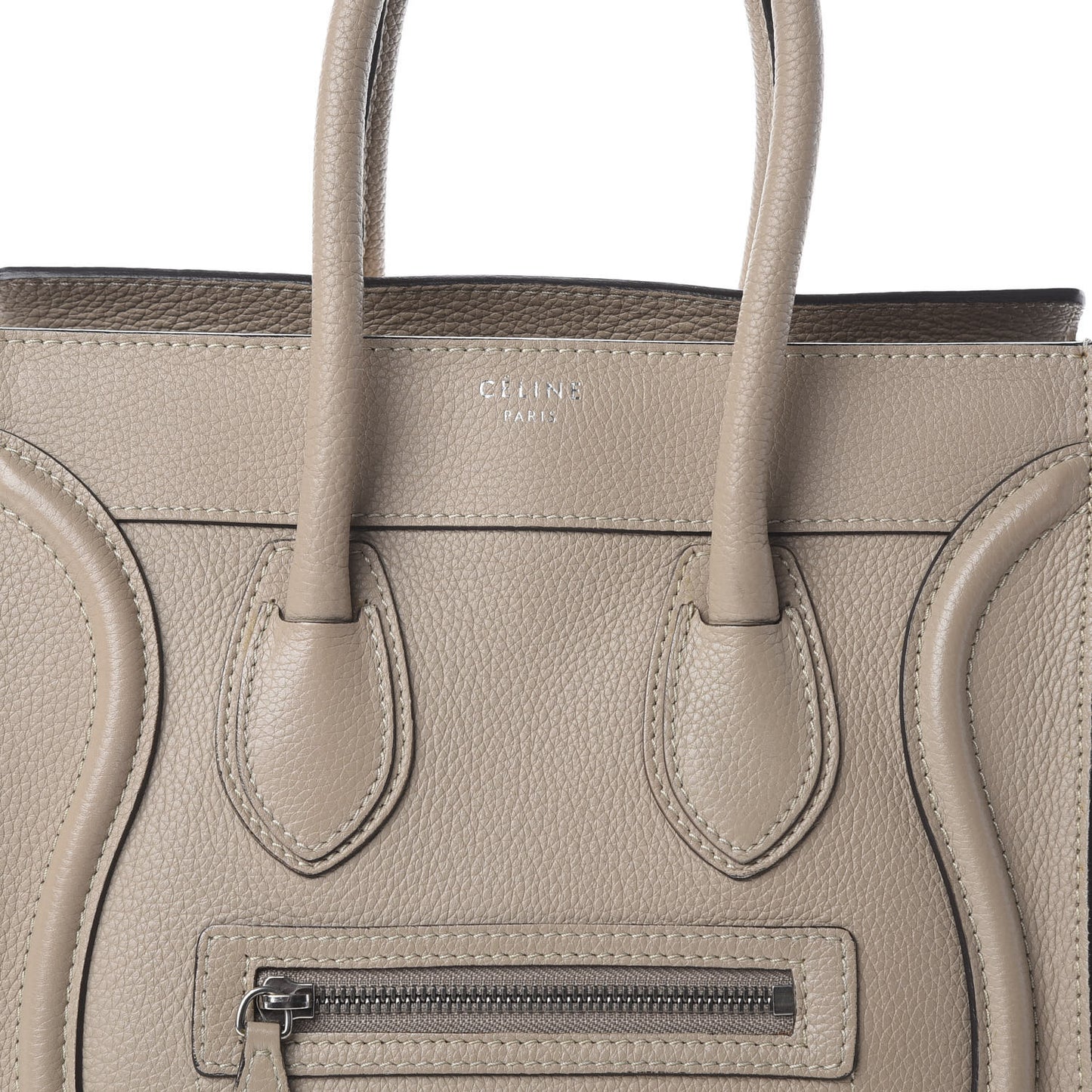 Drummed Calfskin Micro Luggage Dune