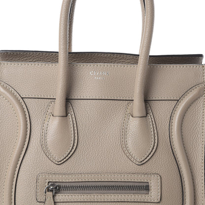Celine Drummed Calfskin Micro Luggage Dune 8 of 8
