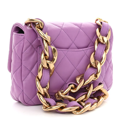 Chanel Lambskin Quilted Small CC Funky Town Flap Purple 3 of 10