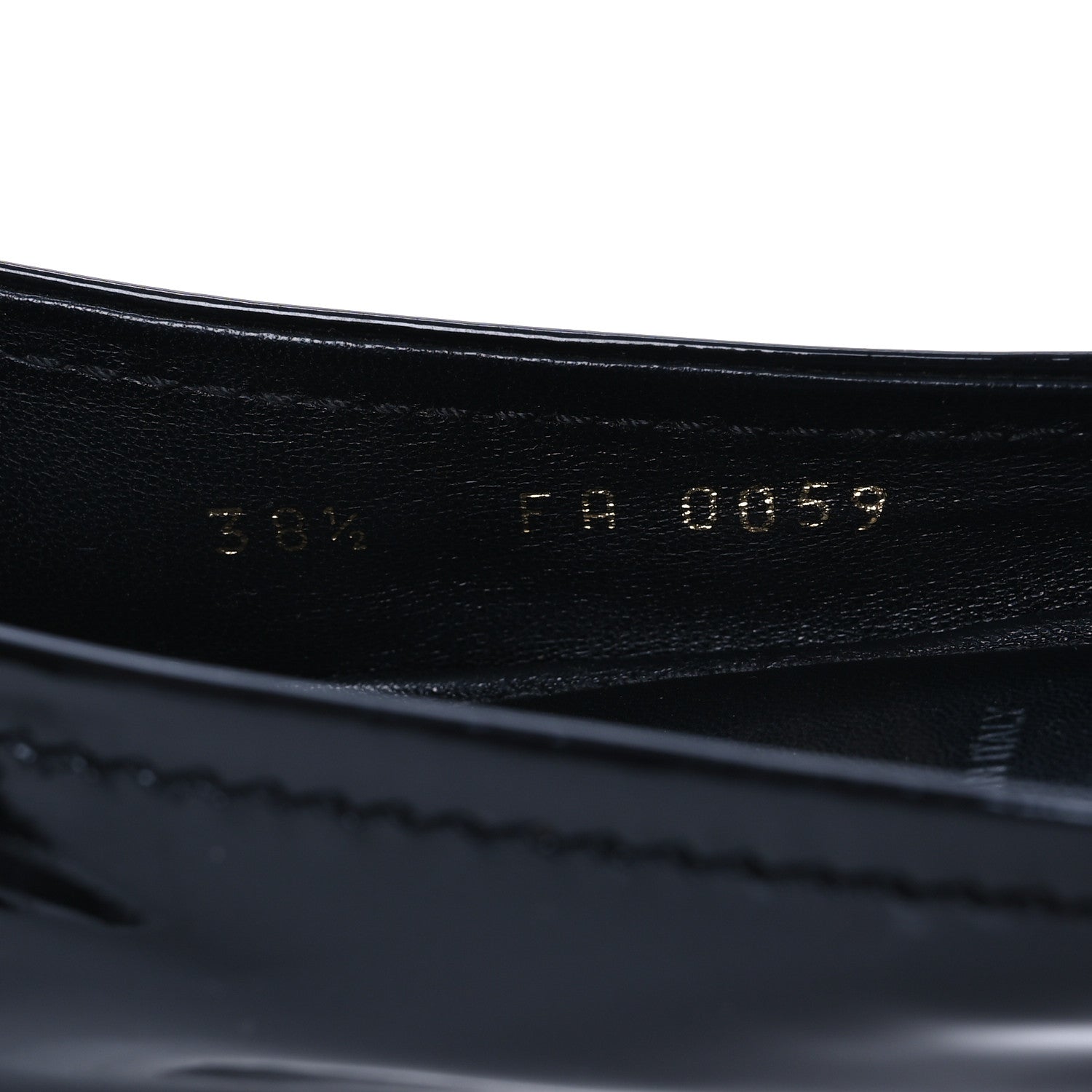 Louis Vuitton Patent Calfskin Oxford Ballerina Flats 38.5 Black 10 of 13