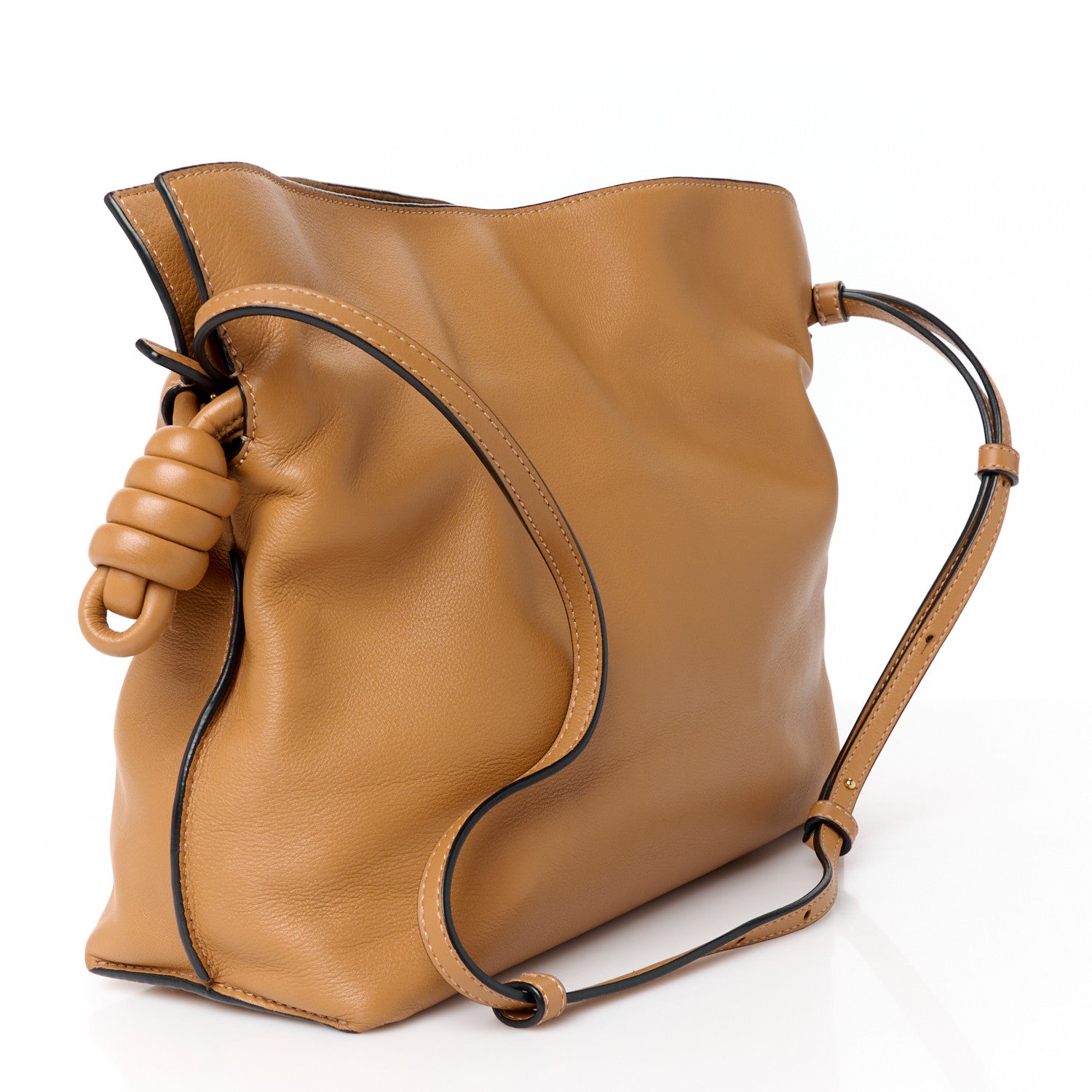 Loewe Calfskin Flamenco Knot Clutch Warm Desert 3 of 10