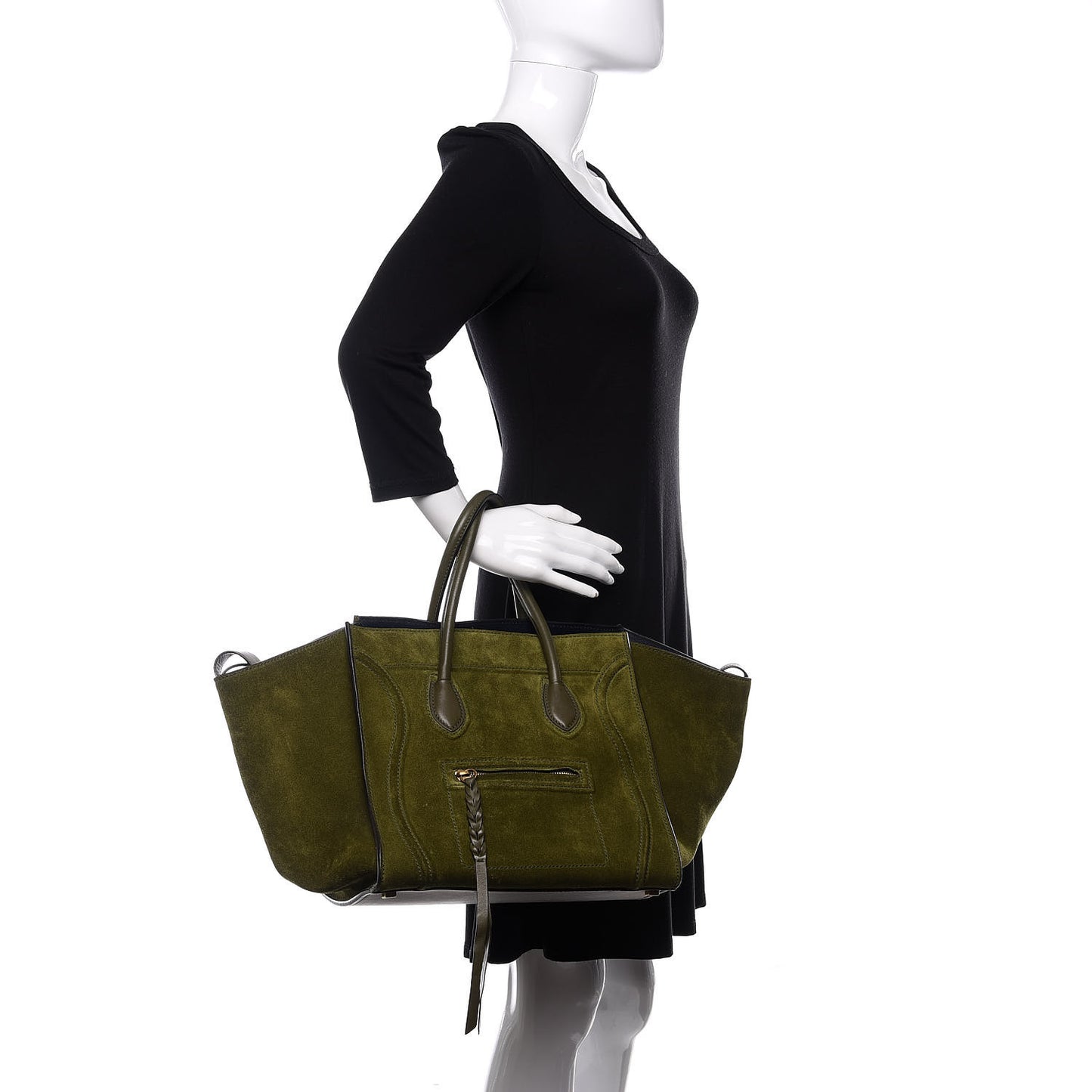 Suede Medium Phantom Luggage Olive