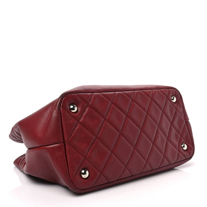 Chanel Caviar Quilted Large Timeless CC Soft Tote Dark Red 4 of 9