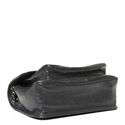 Saint Laurent Crinkled Calfskin Matelasse Monogram Medium Niki Chain Satchel Storm 4 of 12
