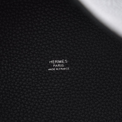 Hermes Taurillon Clemence Picotin Lock 22 MM Black Gold 10 of 12