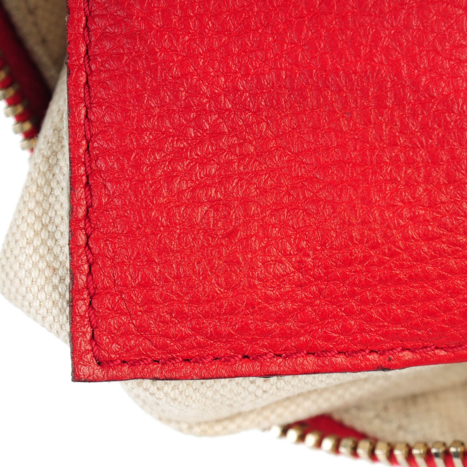 Gucci Pebbled Calfskin Soho Wristlet Vibrant Red 6 of 7