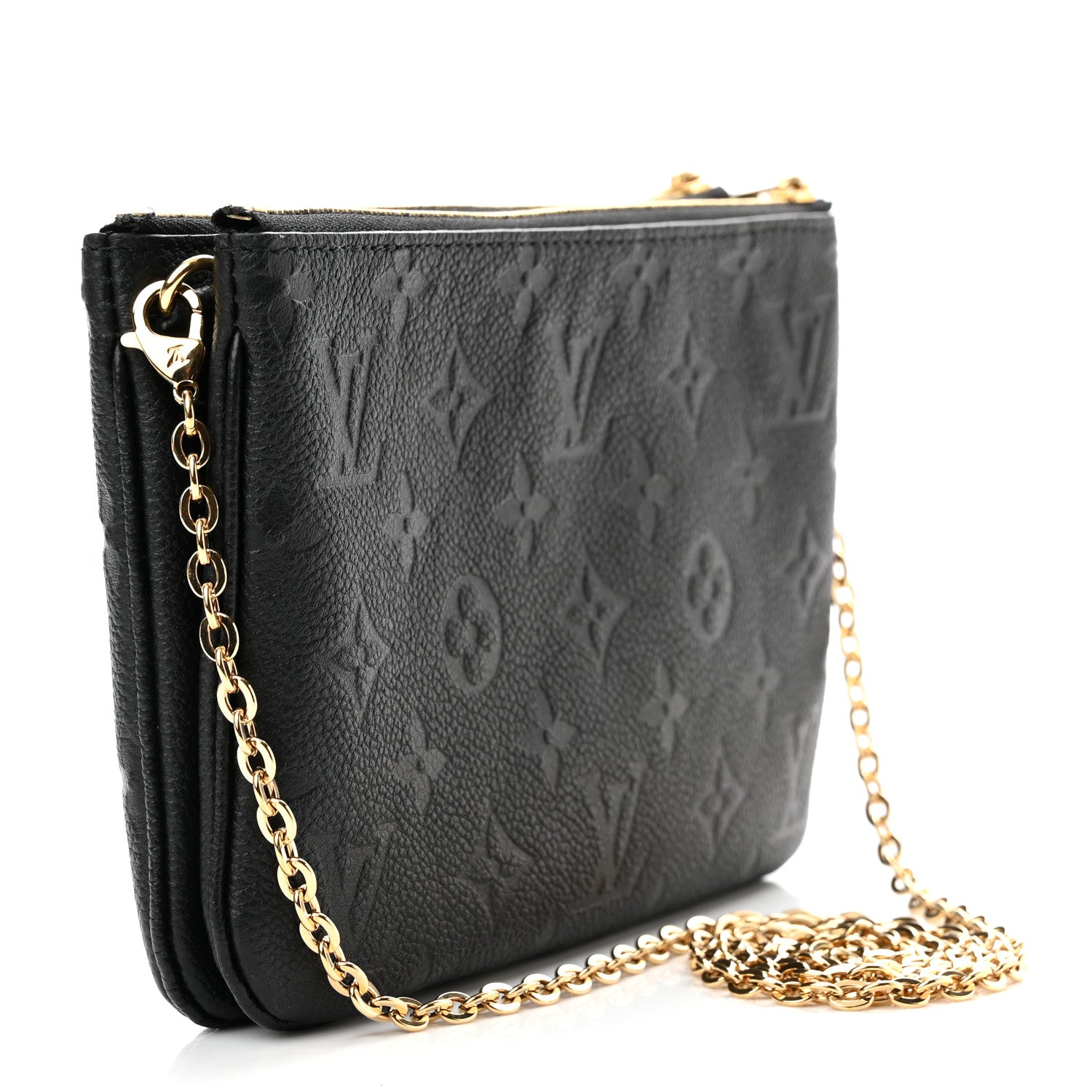 Louis Vuitton Empreinte Double Zip Pochette Black 4 of 13