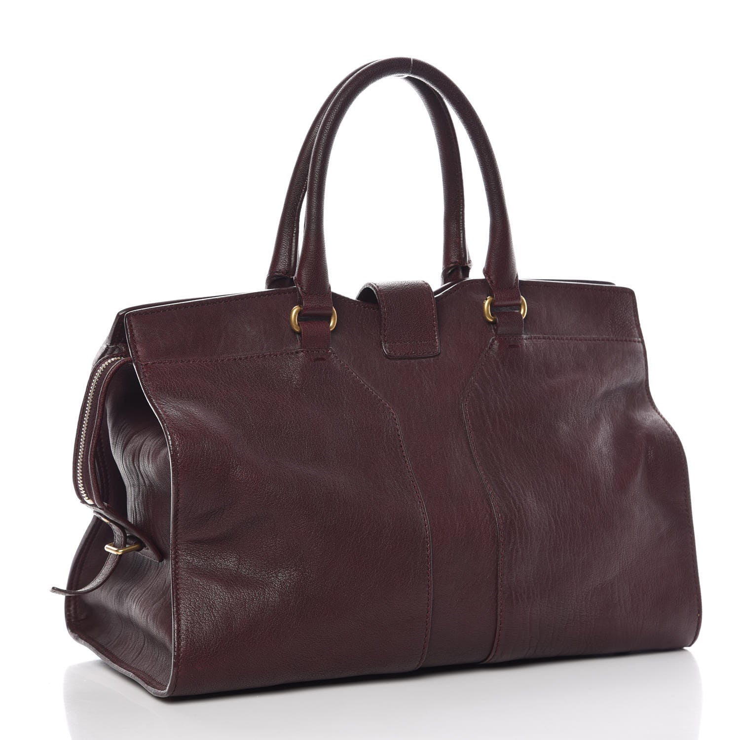 Saint Laurent Sheepskin Medium Cabas ChYc Plum 3 of 11