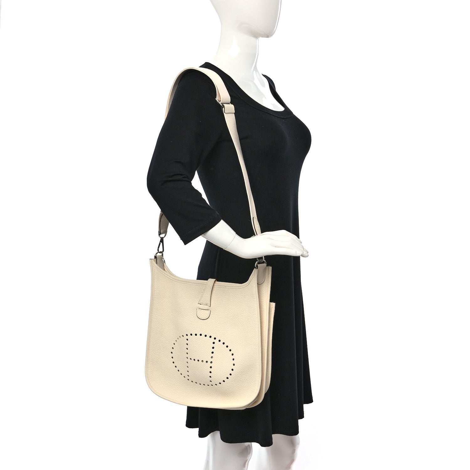 Hermes Taurillon Clemence Evelyne III PM Nata 2 of 9