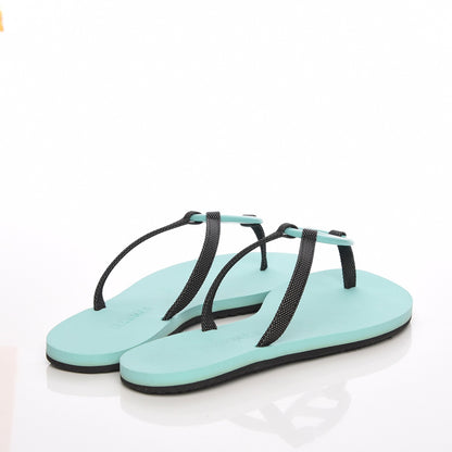 Hermes Canvas Acetate Kala Nera Sandals 35 Vert Celadon Carbone 4 of 8