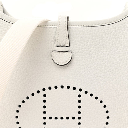 Hermes Taurillon Clemence Evelyne TPM New White 8 of 11