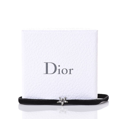 Christian Dior Velvet Crystal Star Choker Necklace Black 5 of 5