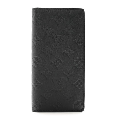 Louis Vuitton Calfskin Monogram Shadow Brazza Wallet Black 1 of 7