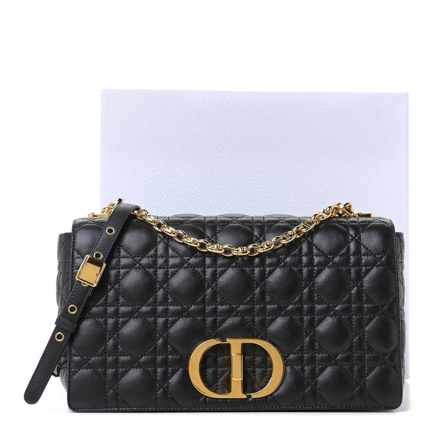 Lambskin Cannage Large Caro Bag Black