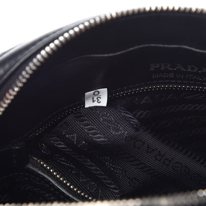 Prada Soft Calfskin Diagramme Crossbody Bag Black 6 of 7
