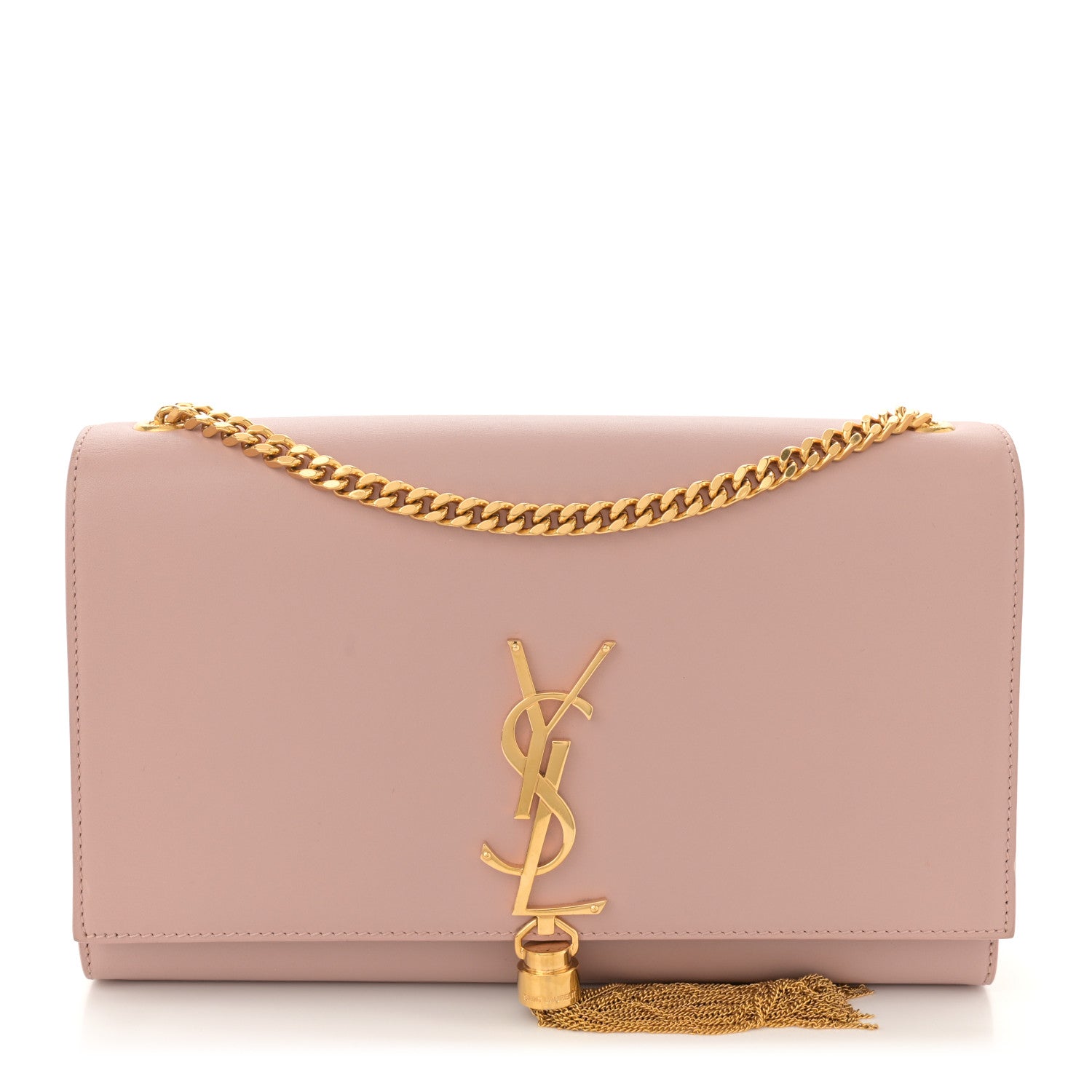 Saint Laurent Smooth Calfskin Medium Classic Monogram Kate Tassel Satchel Pink 1 of 15