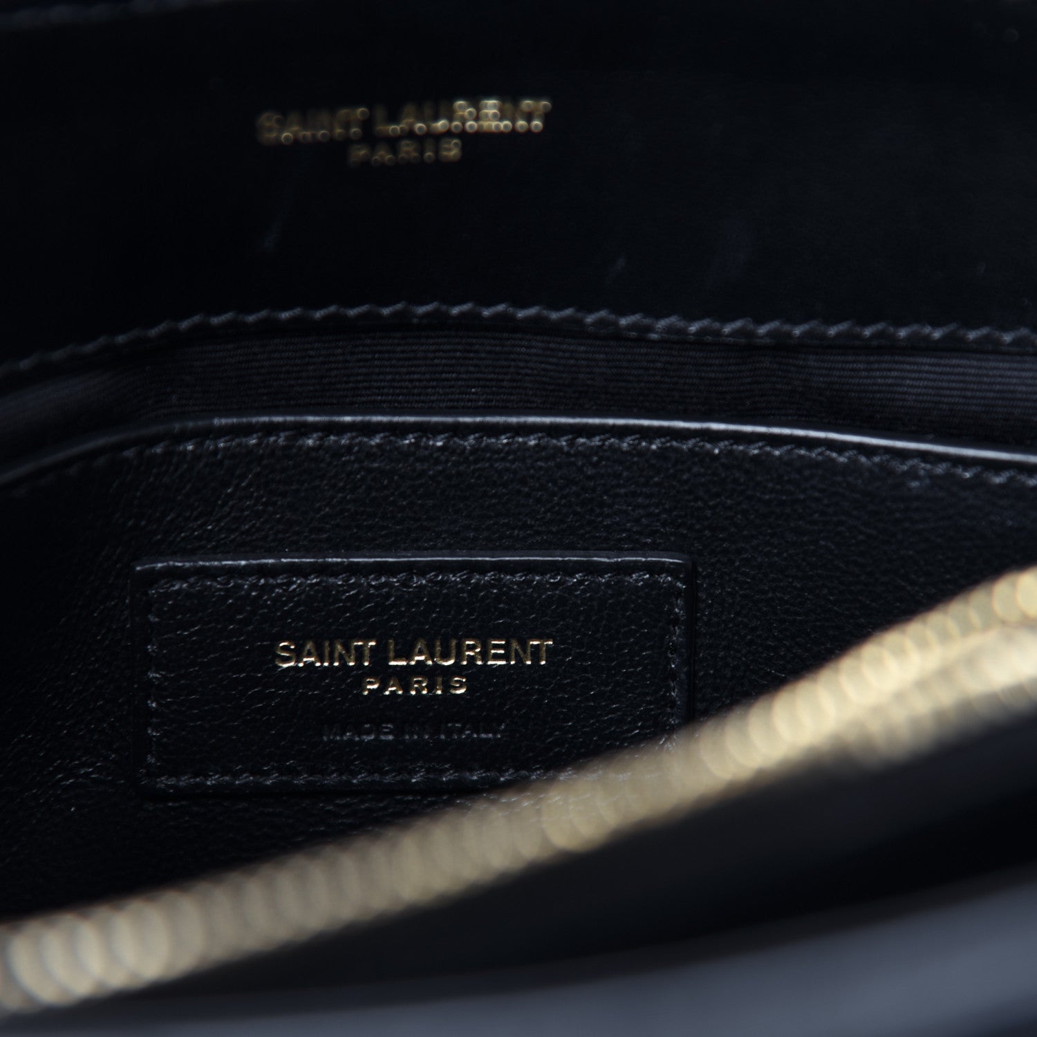 Saint Laurent Calfskin Y Quilted Monogram Small Loulou Chain Satchel Black 8 of 11