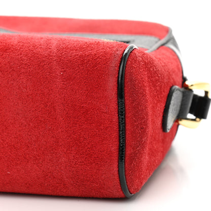 Gucci Suede Patent Web Small Ophidia Shoulder Bag Hibiscus Red Black 10 of 13