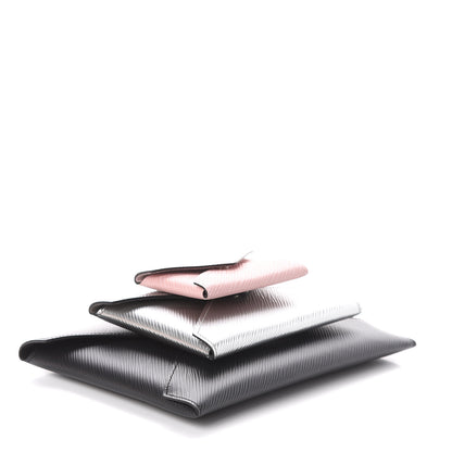 Louis Vuitton Epi Kirigami Pochette Set Black Silver Rose Ballerine 3 of 6