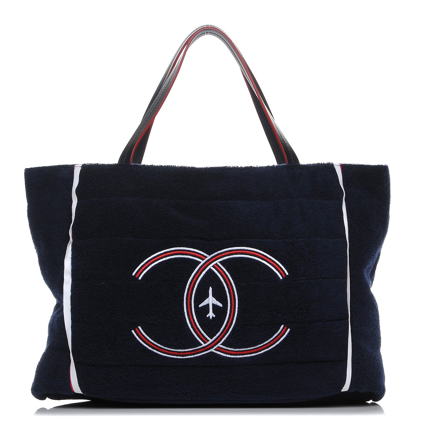 Reversible Airlines Tote Silver Navy
