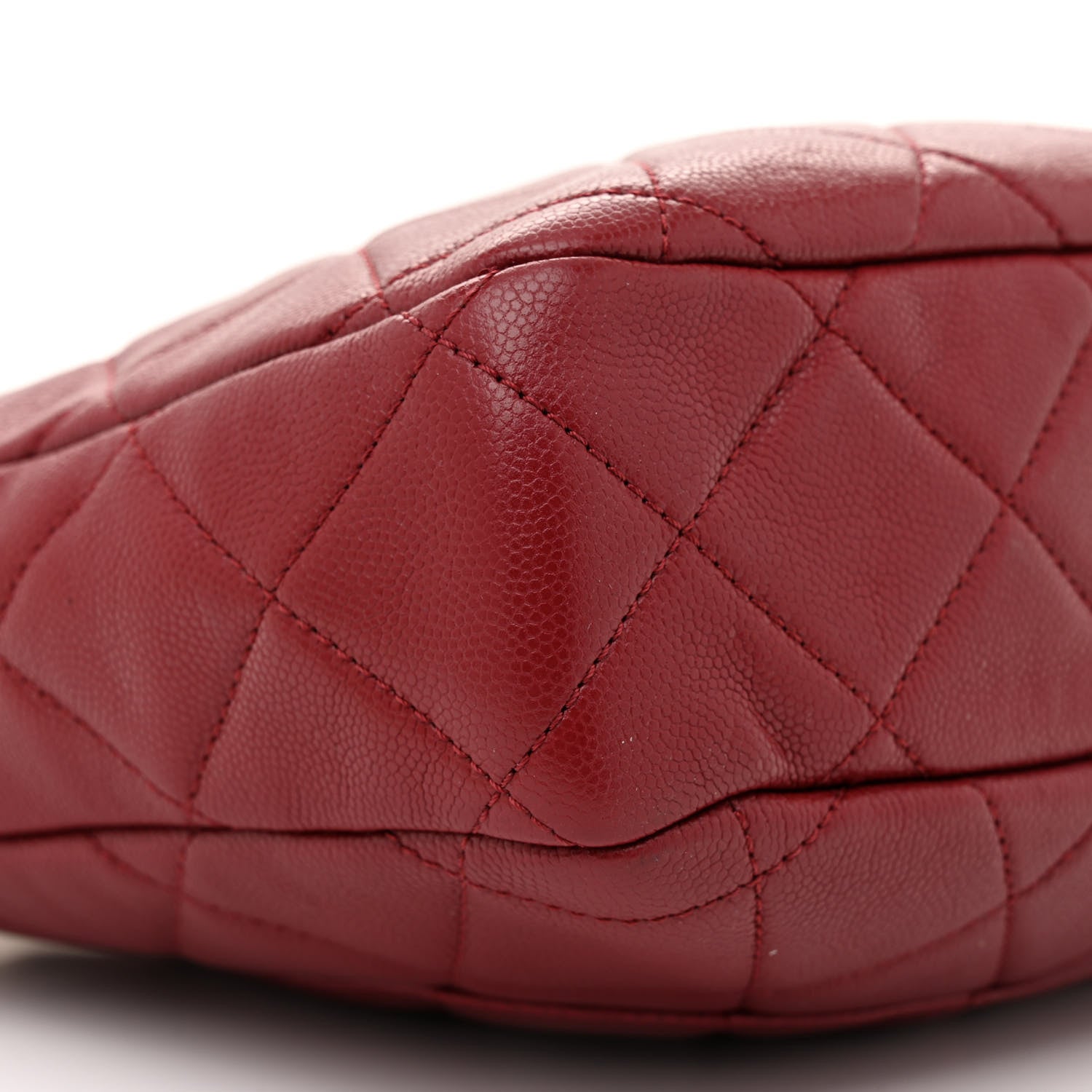 Chanel Caviar Quilted Twist Your Buttons Hobo Burgundy 9 of 10
