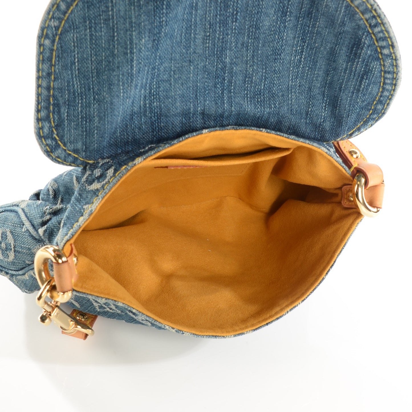 Monogram Denim Mini Pleaty Blue