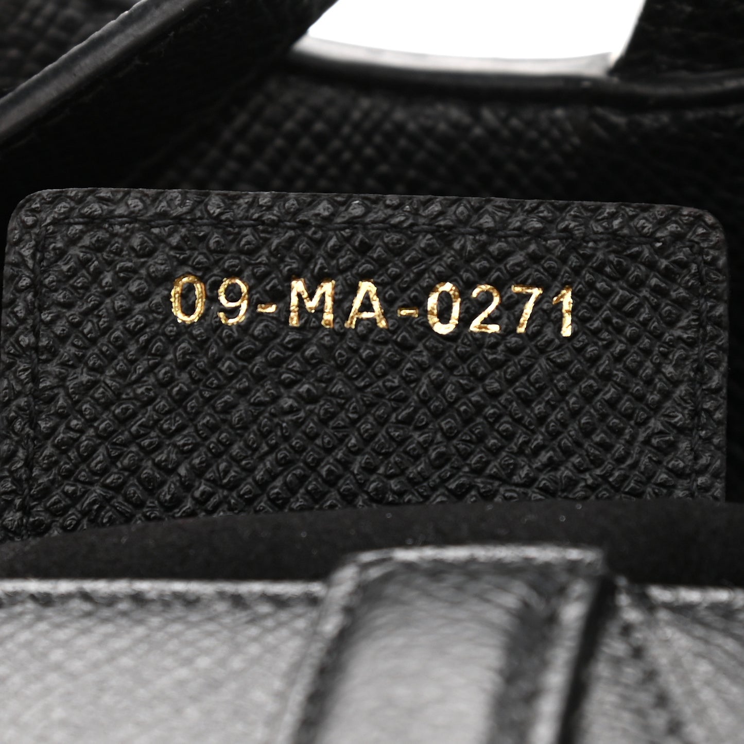 Grained Calfskin Saddle Bag Black