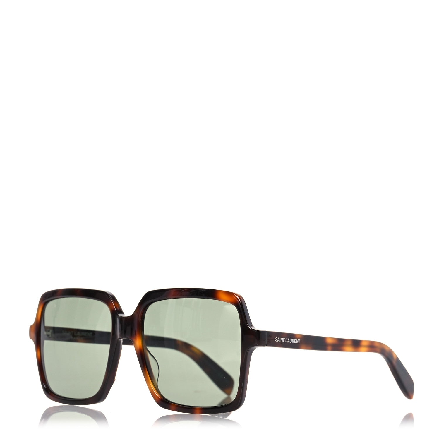 Saint Laurent Oversized SL174 Sunglasses Tortoise 1 of 7