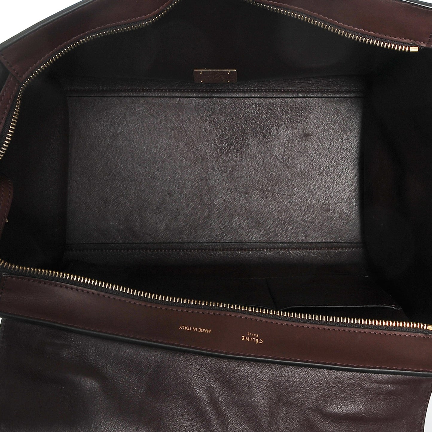 Smooth Calfskin Suede Medium Trapeze Burgundy