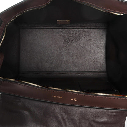 Celine Smooth Calfskin Suede Medium Trapeze Burgundy 5 of 8