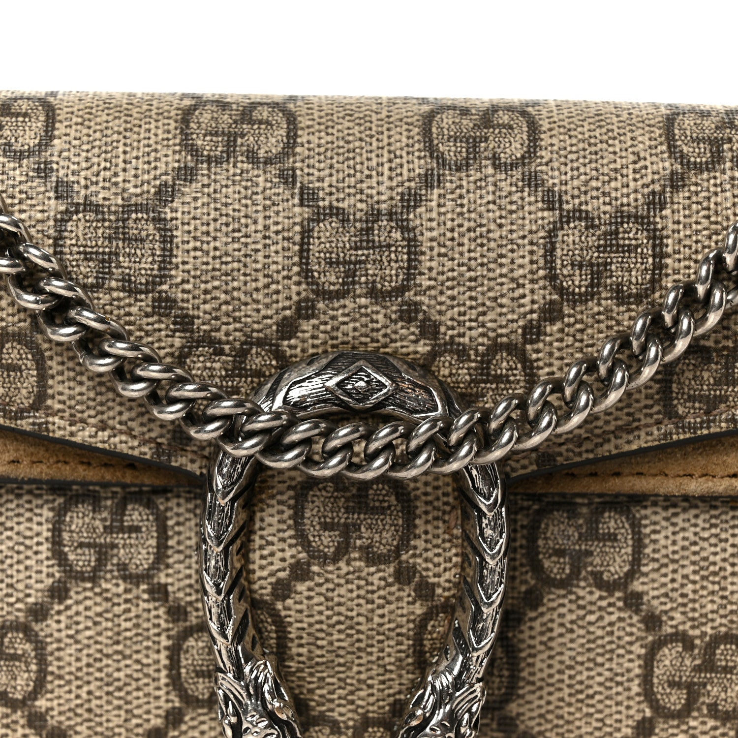 Gucci GG Supreme Monogram Super Mini Dionysus Shoulder Bag Taupe 7 of 9