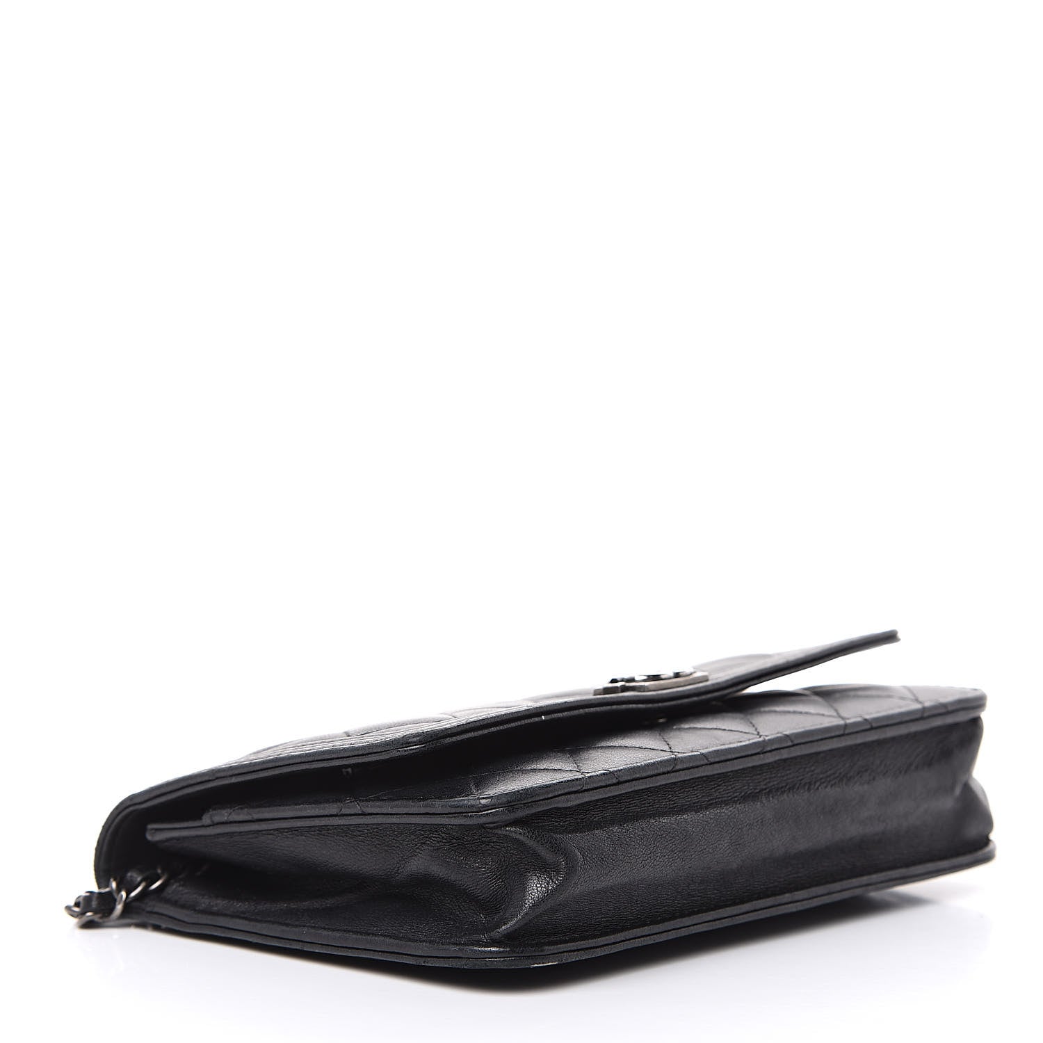 Chanel Lambskin Quilted Boy Wallet On Chain WOC Black 4 of 18