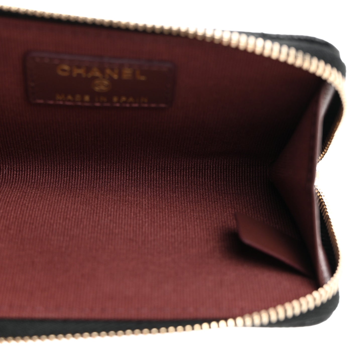 Caviar Quilted Zipped Key Holder Case Black