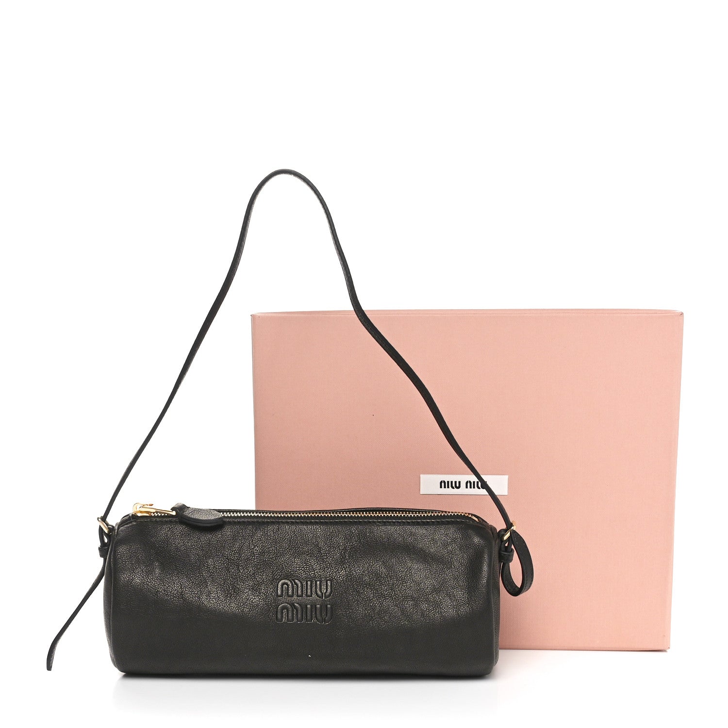 ミュウミュウ　Nappa leather pouch ブラック Miu Miu Nappa Leather Pouch | Saks Fifth Avenue