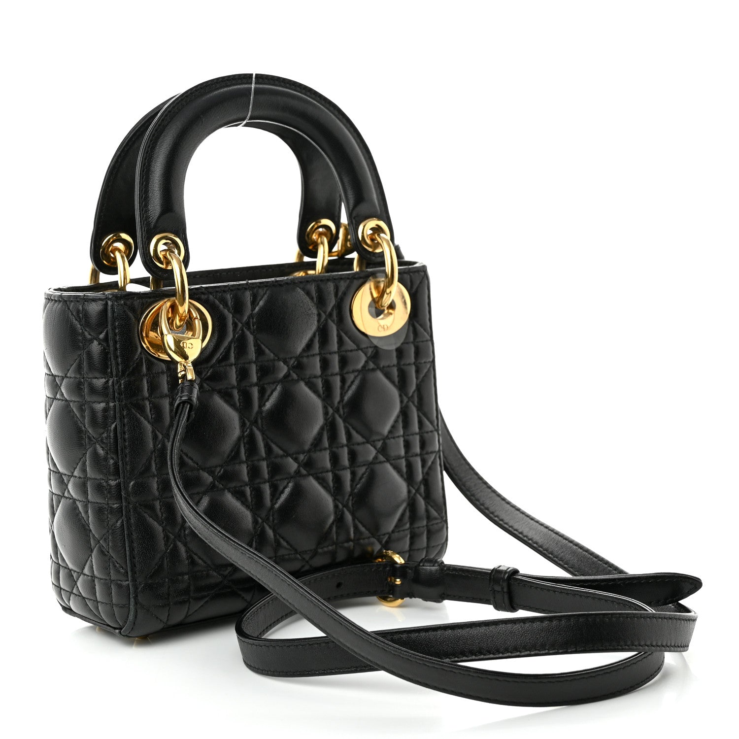 Christian Dior Lambskin Cannage Mini Lady Dior Black 2 of 8