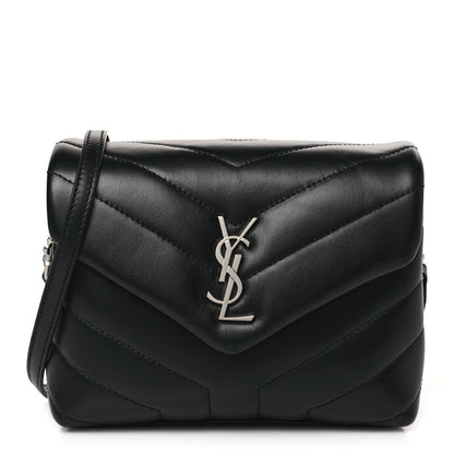 Saint Laurent Calfskin Y Quilted Monogram Toy Loulou Crossbody Bag Black 1 of 9