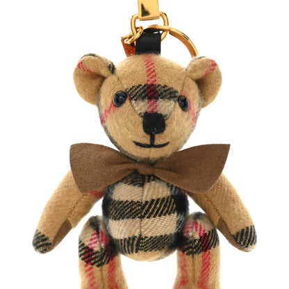 Burberry Cashmere Vintage Check Thomas Bear Bag Charm Antique Yellow 4 of 4