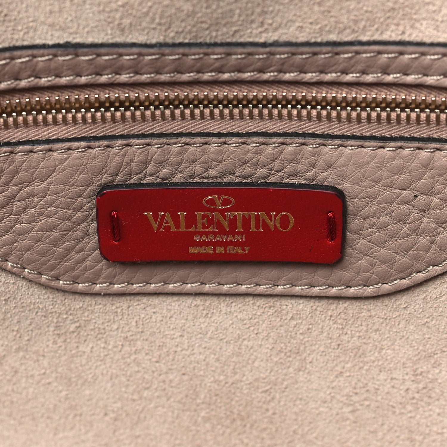 Valentino Garavani Grained Calfskin Small Rockstud Shoulder Tote Poudre 6 of 8