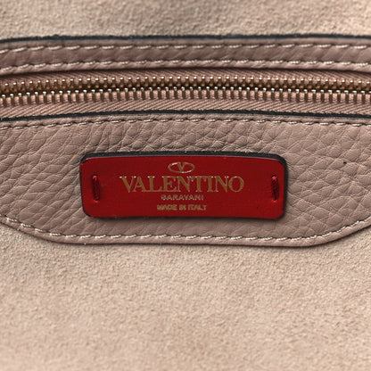 Valentino Garavani Grained Calfskin Small Rockstud Shoulder Tote Poudre 6 of 8