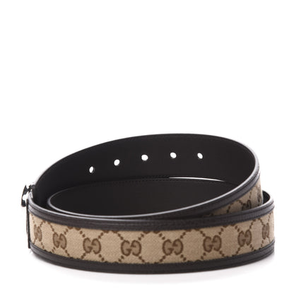 Gucci Monogram Dollar Calfskin 40mm Belt 105 42 Beige Ebony Testa di Moro 4 of 6