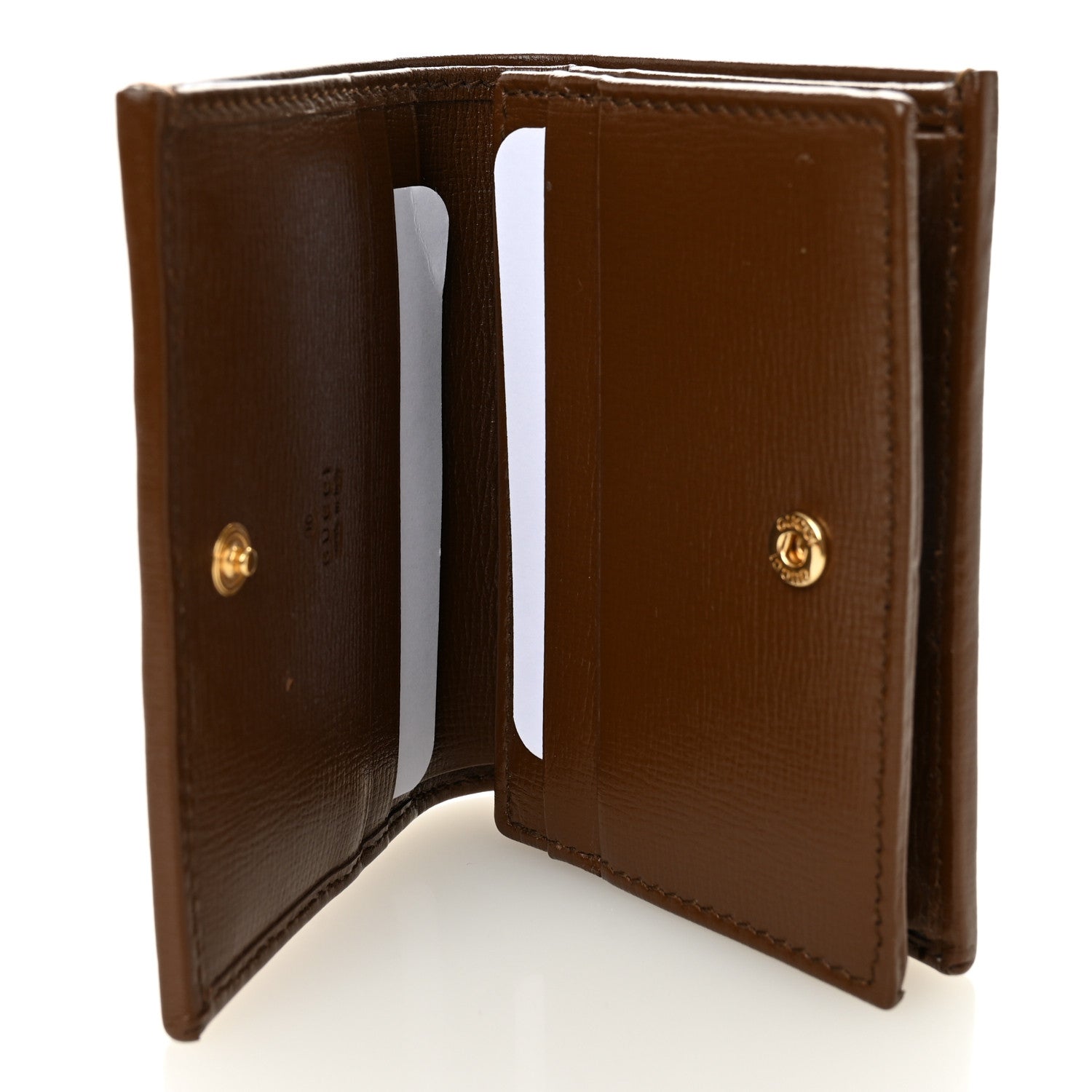 Gucci GG Supreme Monogram Horsebit 1955 Card Case Wallet Beige Ebony Brown Sugar 5 of 9