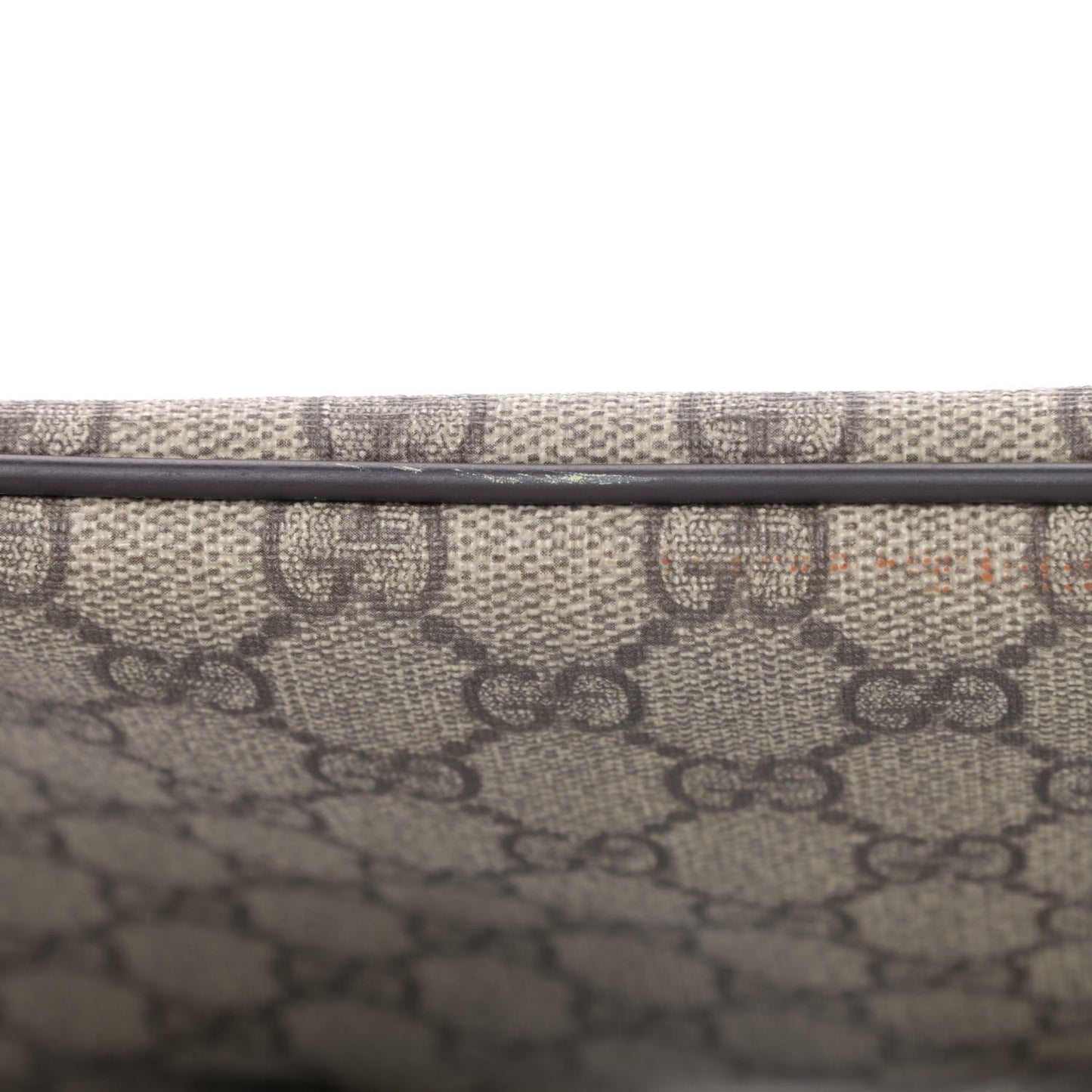 GG Supreme Monogram Small Flat Messenger Bag Dark Brown