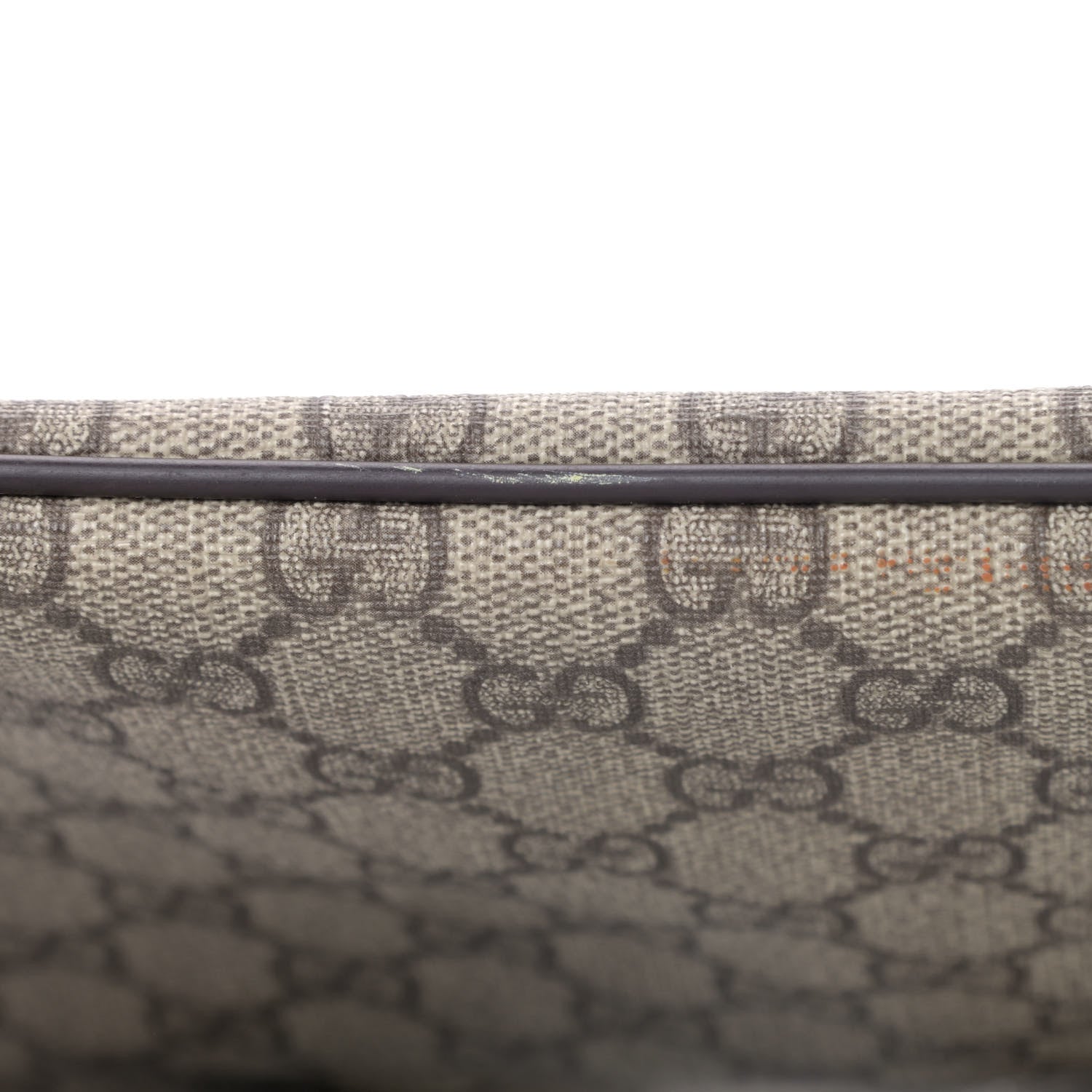 Gucci GG Supreme Monogram Small Flat Messenger Bag Dark Brown 5 of 6