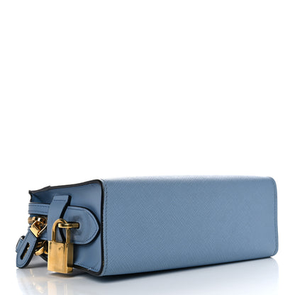 Prada Saffiano City Calfskin Esplanade Crossbody Bag Astrale Black 3 of 20