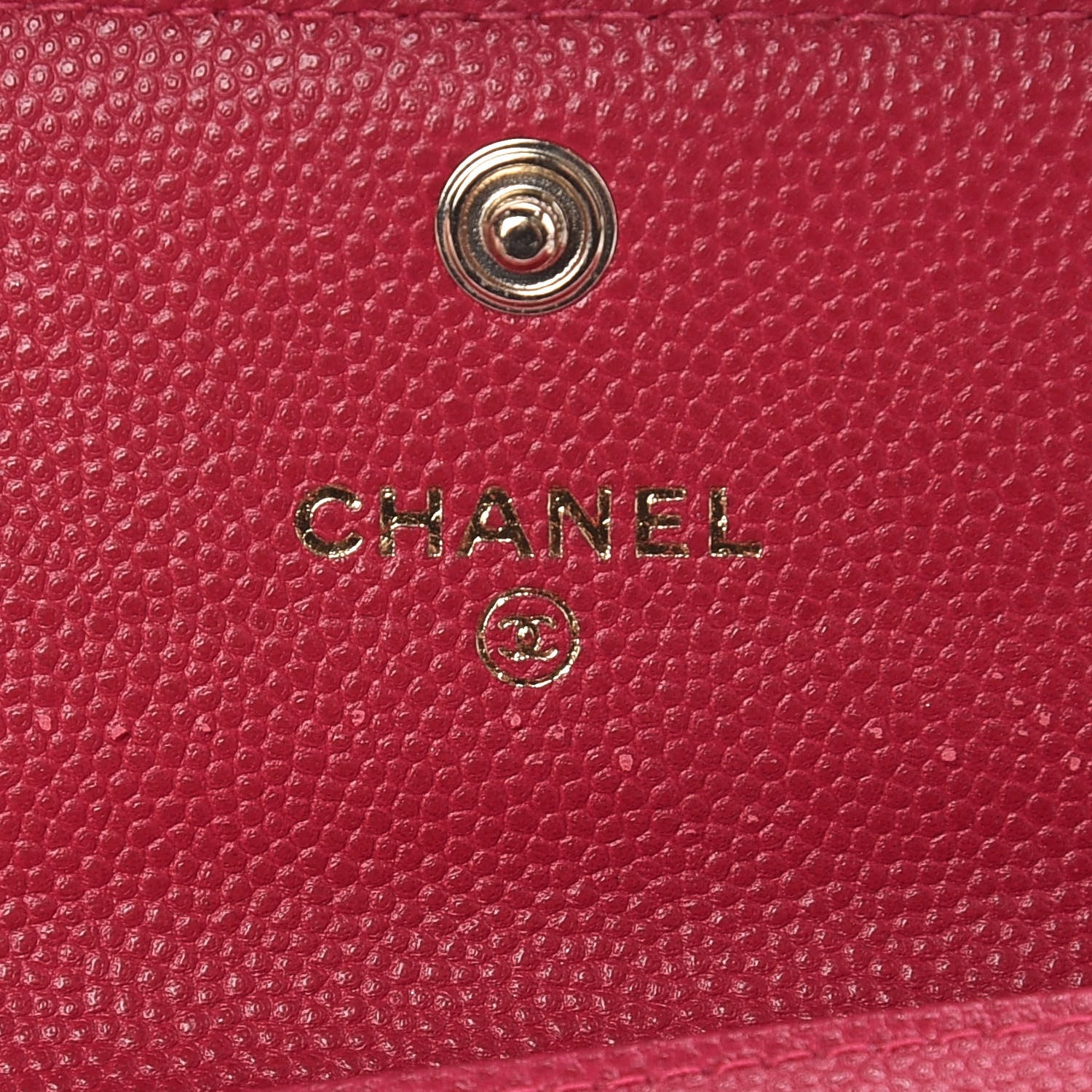 Chanel Caviar Quilted Boy Card Holder Wallet Fuchsia 6 of 9
