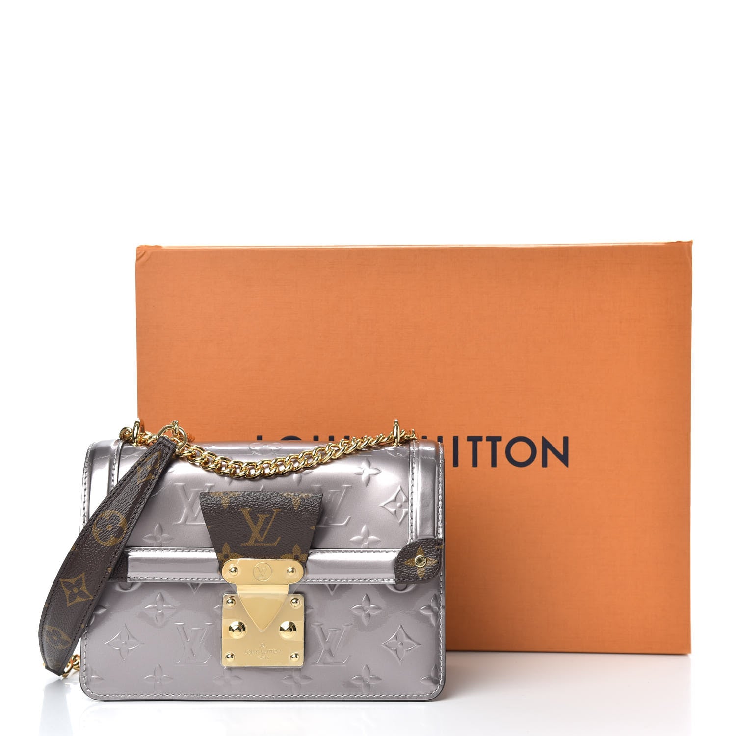 Louis Vuitton Vernis Epi Monogram Wynwood Metallic Taupe Grey 11 of 11